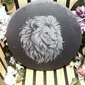 Dessous de plat ardoise lion