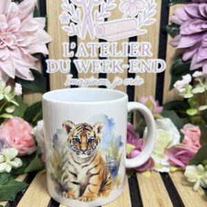 ☕🐯 Tasse bébé tigre – Mug illustré en céramique