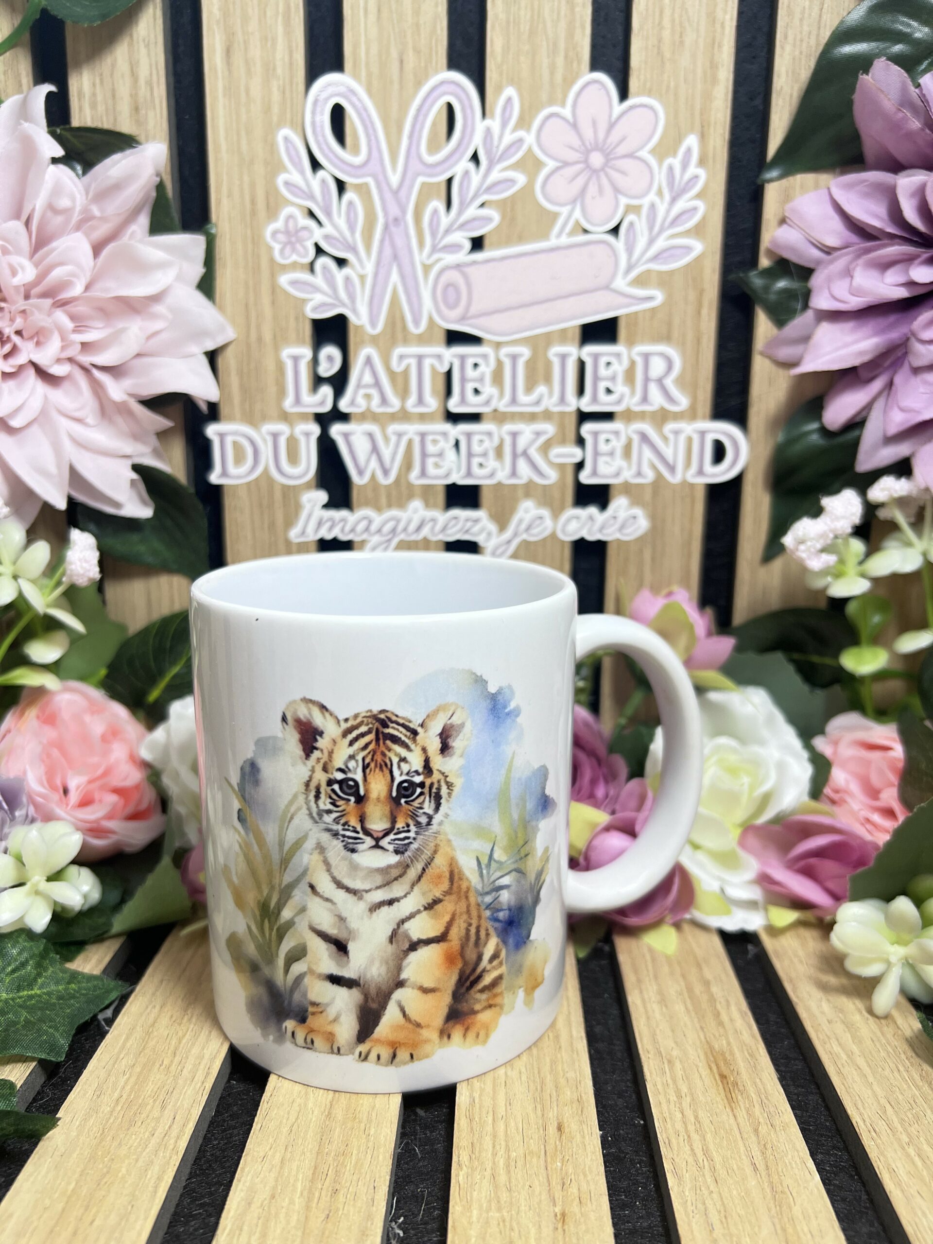 ☕🐯 Tasse bébé tigre – Mug illustré en céramique