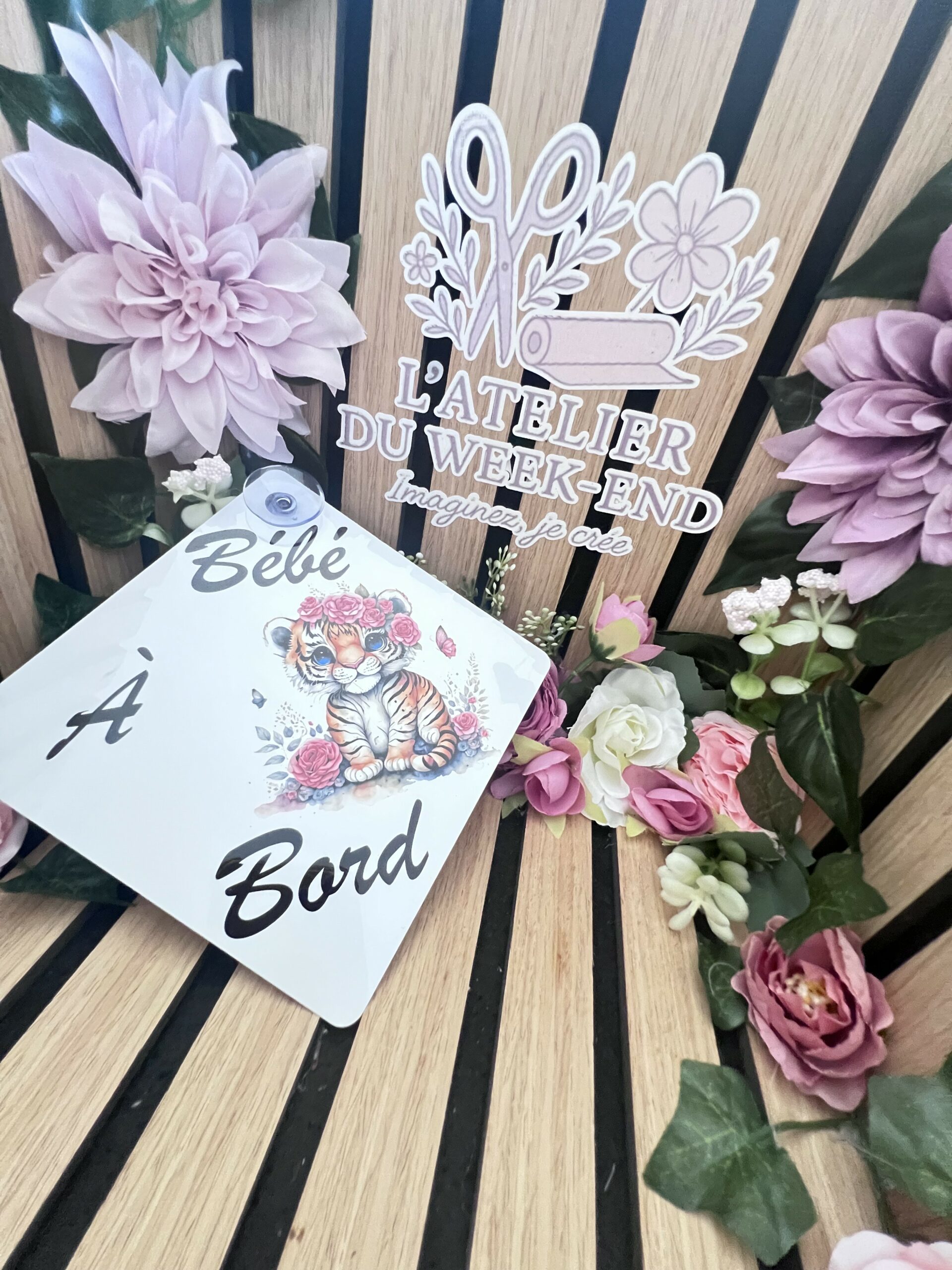 👶🚗 Plaque “Bébé à bord” avec ventouse