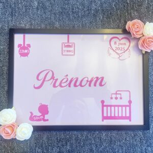 Cadre de naissance personnalisé