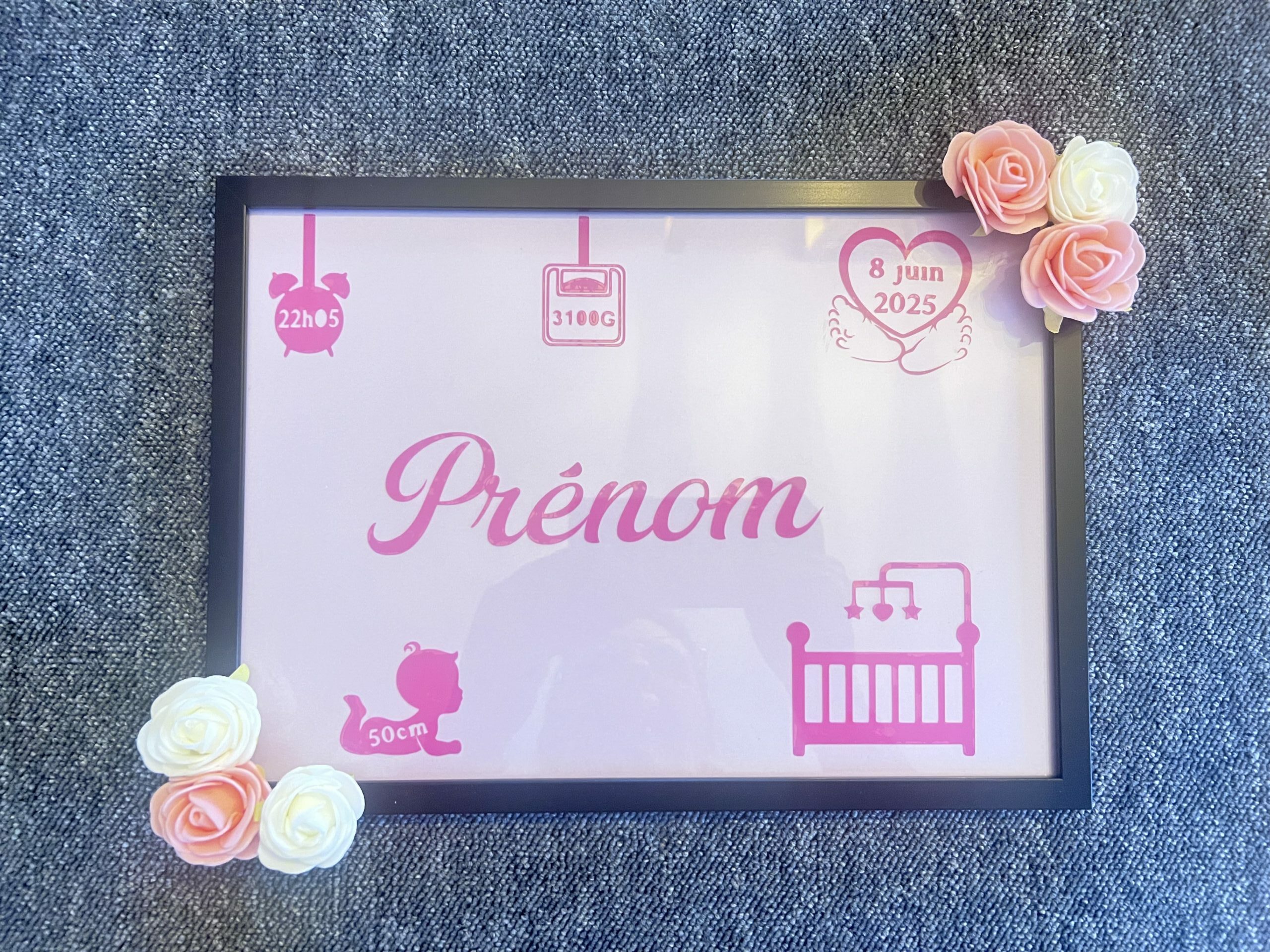 Cadre de naissance personnalisé