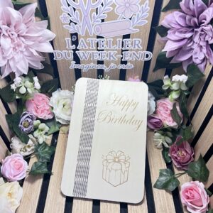 Carte porte-argent en bois