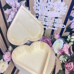 boîte cœur en bois personnalisable