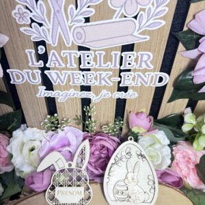 décoration de Pâques en bois personnalisée