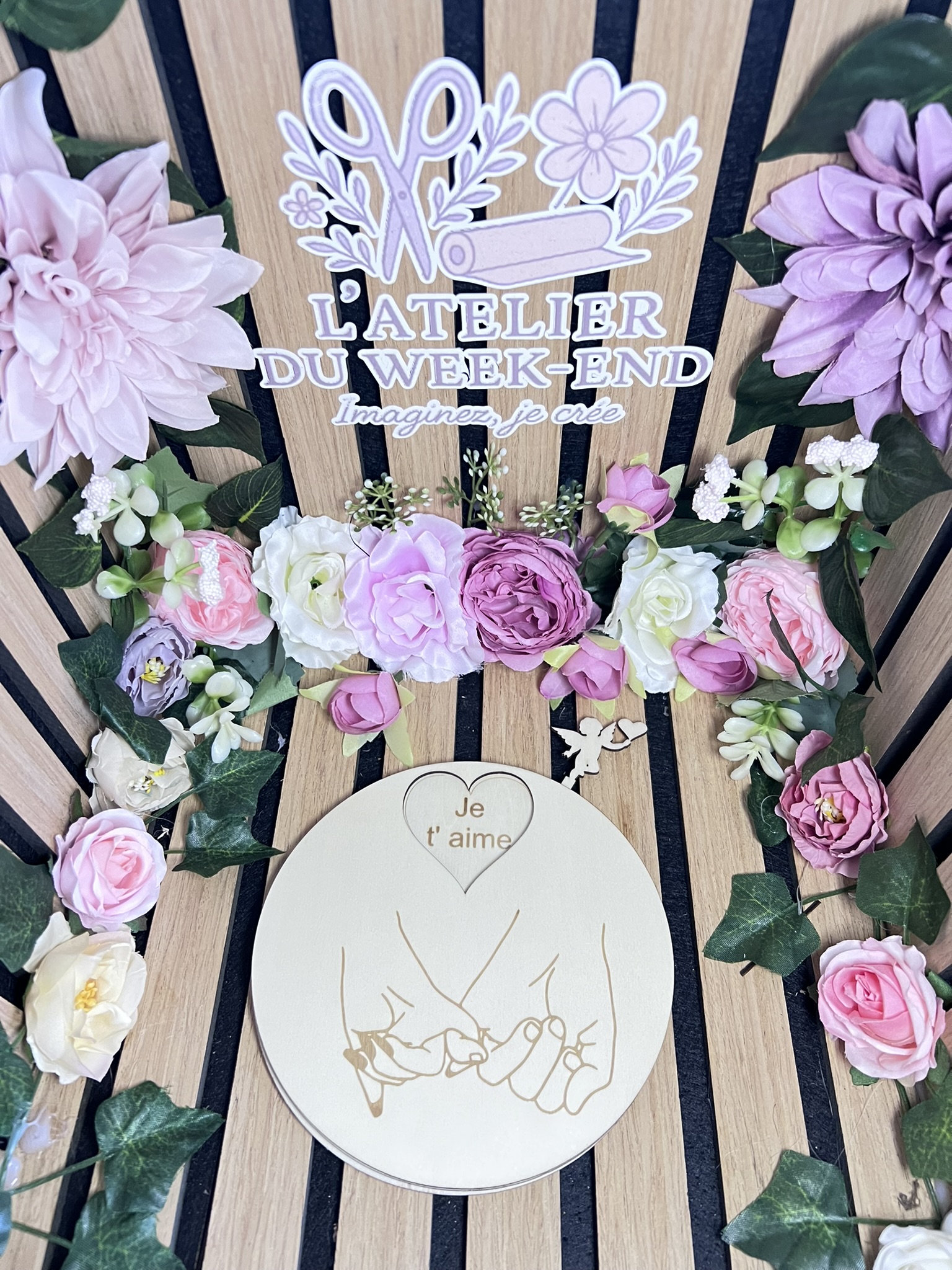 Roue aimantée personnalisée – 6 mots doux – Message d’amour pour le quotidien