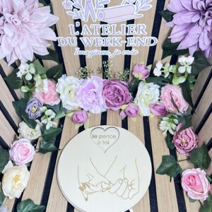 Roue aimantée personnalisée – Cadeau original et message d’amour pour le frigo