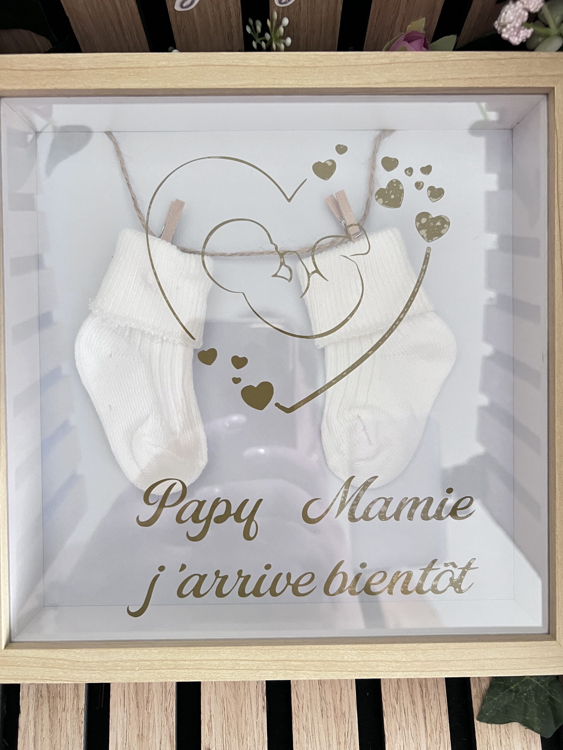 Cadre annonce grossesse Papy Mamie – J’arrive bientôt – Image 2