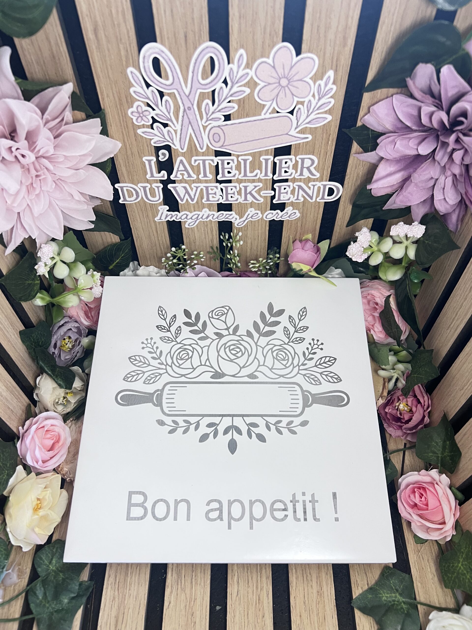 Dessous de plat en carrelage décoratif – Bon appétit