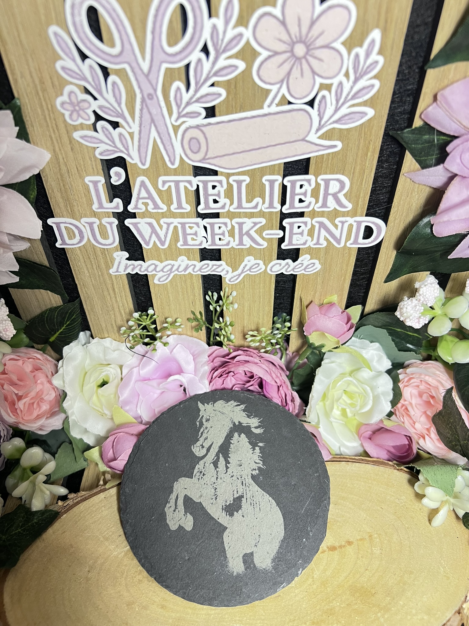 Ensemble Ardoise Cheval & Dessous de Verres – Image 2