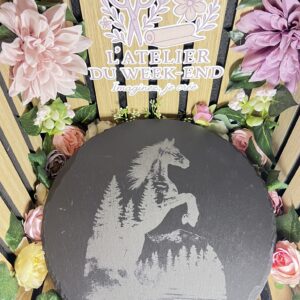 Ensemble Ardoise Cheval & Dessous de Verres